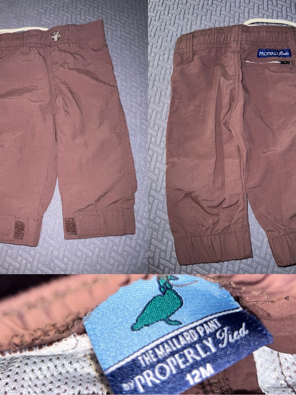 Baby Brown Jogger Pants - 12M